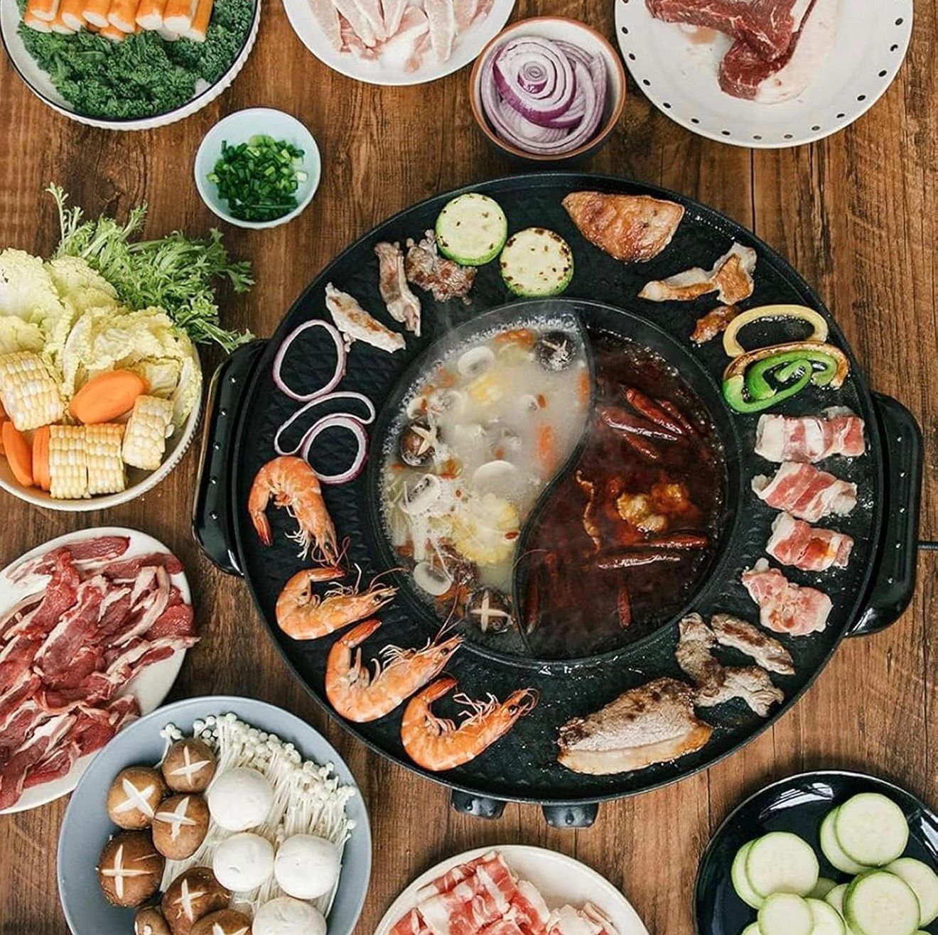 HOTPOT 2 en 1 Barbacoa y Olla Caliente